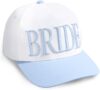 Weiß Blau Braut Trucker Hat Hen Party Accessories Bride Headwear Bach Party Decorations Bridesmaid Gift Wedding Cap, White/Opulent Garden