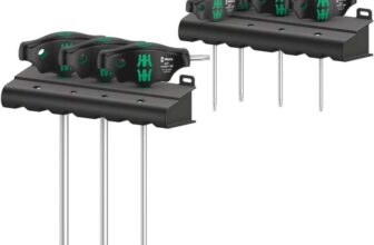 Wera 467/7 TORX HF Set 1 Screwdriver Set T-Handle TORX Screwdrivers with Holding Function, 7 Pieces, 05023452001