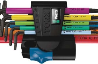 Wera 967/9 TX Multicolour Holding Function L-Key Set of 9 (TX8-TX40)