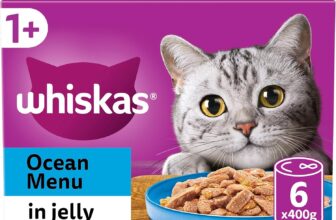 Whiskas 1 Fish Selection in Jelly Pack of 6 x 400 g Cans, Adult Cat Wet Food