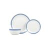 White & Blue Stripe Dinner Set – 12 Piece
