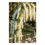 White Faux Wisteria Decoration Set for Wedding Arches and Dcor