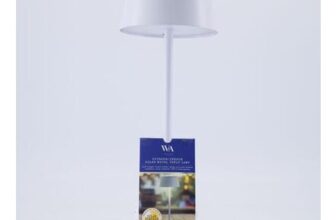 White Solar Metal Touch Lamp 32x12cm