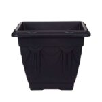 Whitefurze Venetian Square Planter 30cm Black or Terracotta