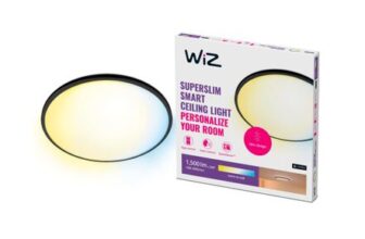 WiZ Superslim Tunable White Ceiling Light, 16W, Black