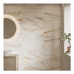 Wickes Calacatta Silk Gold Polished Porcelain Wall & Floor Tile – 600 X 300mm