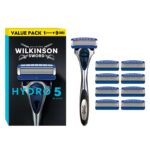 Wilkinson Sword Hydro 5 Mens Razor, 1 Reusable Handle 9 Blades Refills Pack – £8.88 / £7.95 S&S (Prime Deal)