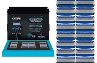 Wilkinson Sword Hydro 5 Mens Razor, Great Addition to Wash Bags for Mens Grooming, 16 Refill Razor Blades