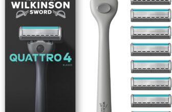 Wilkinson Sword Quattro Razors for Men, Value Pack, Diamond Coated 4 Blades, Mens Shaver Razor Handle Plus 9 Blade Refills