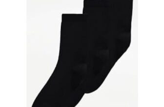 Womens Black Full Cushion Ankle Socks – 3 Pack – Size 4-8 – Free CC