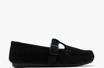 Womens Clarks Freckle TBar Shoe in Black or Pink, sizes 4 – 8