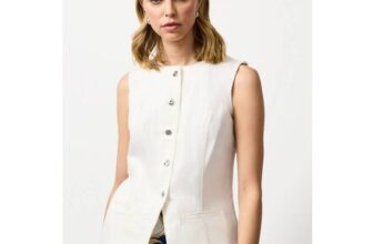 Womens Ecru Button up Co-Ord Waistcoat