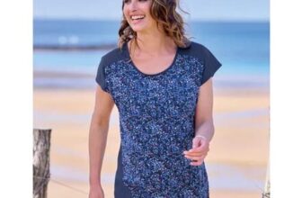 Womens Speckled Print Sports Top