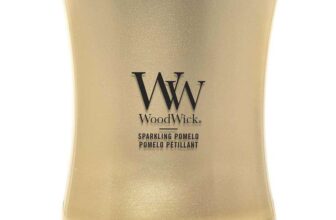 WoodWick Scented Candle with Crackling Wick Sparkling Pomelo Medium Hourglass Candle Long Burning Up to 60 Hours