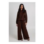 Woven Crepe Balloon Top and Wide Leg Trouser Co-Ord