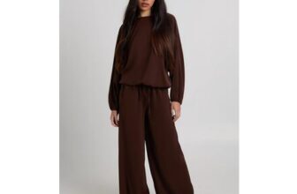 Woven Crepe Balloon Top and Wide Leg Trouser Co-Ord
