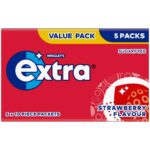 Wrigleys Extra Strawberry Sugar Free Chewing Gum Multipack, 5 x 10 Pieces (£1.63 / £1.54 S&S)
