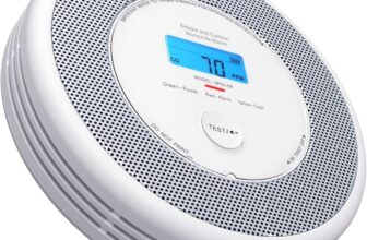 X-Sense Combination Smoke and Carbon Monoxide Alarm with English Voice Alerts, Smoke Alarm for Home with Replaceable Battery, XP0A-SR, 1-Pack