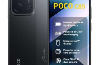 XIAOMI POCO C85, Smartphone 6128GB, 6.9 120Hz Display 7.99mm Design, MediaTek Helio G81-Ultra Octa-core, 50MP AI dual camera, 6000mAh