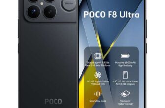 XIAOMI POCO F8 Ultra, 16512 GB, 6.9 120Hz AMOLED Display, 50MP Light Fusion 950 with OIS, Sound by 6500 mAh Black – with Prime