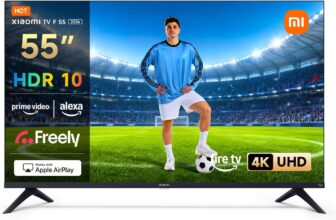 XIAOMI TV F 55, 55 Inch (140 cm), 4K UHD, Smart TV, Fire TV, HDR10, MEMC, 60Hz with 120Hz Game Boost Mode, Alexa Voice Control, 2GB32GB, Works with Apple AirPlay