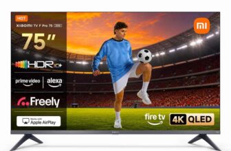 XIAOMI TV F Pro 75, 75 Inches, 4K UHD QLED, Smart TV, Fire TV, HDR10,60Hz with 120Hz Game Boost Mode, MEMCeal