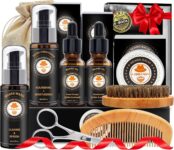 XIKEZAN Fathers Gifts Set for Dad,Beard Grooming Kit for Men Gifts w/Beard Conditioner, 2 Scent Oil, Birthday Christmas Secret Santa Stocking Fillers Gifts Men Him Husband Boyfriend Fathers Gift Set