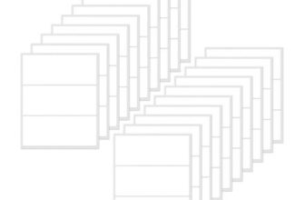 YIKIADA White Rectangular Sticky Labels 102x50mm, Waterproof 60pcs