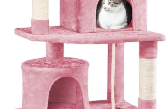 Yaheetech 158cm Multi-Level Cat Tree Tower Large Kitten Scratching Posts with Condos/Perches/Hammock Broad-Space Kitten Activity Centre, Pink