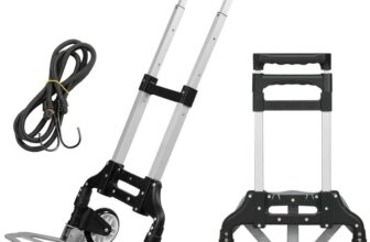 Yaheetech Aluminum Folding Hand Truck Heavy Duty Sack Trolley with Wheels 75kg Load Capacity, Black – Prime Deal