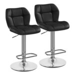 Yaheetech Bar Stools Set of 2, Black