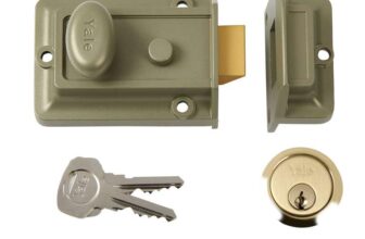 Yale P-77-ENB-PB-60 – Traditional Nightlatch – 60mm – Electro Nickel Brass Finish – Standard Security