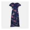 Yumi Crane Print Midi Dress Size 8&10