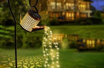 ZKLiLi Solar Watering Can with Cascading Lights Garden Decorative, Waterfall Outdoor Waterproof, Hanging Solar Pathway Lights, Yard Decor,Gifts for Mom Grandma Women Birthday