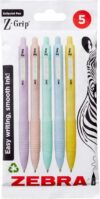 Zebra Pen Z-GRIP Smooth Ballpoint Pens Black Ink 5pk – Pastel Barrel