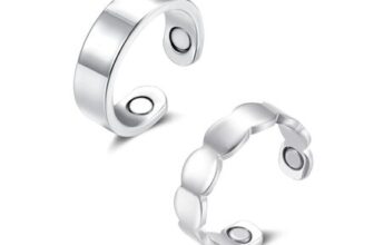 Zecimi 2-Pack Magnetic Adjustable Thumb Rings for Women and Men