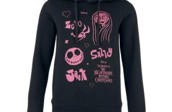 Zero, Sally, Jack Hoodie Black by the Nightmare before Christmas