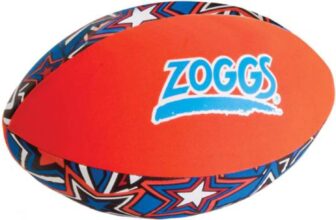 Zoggs Kids Safe Neoprene Aqua Ball for All Ages – Orange/Blue with Star Print Pool Game