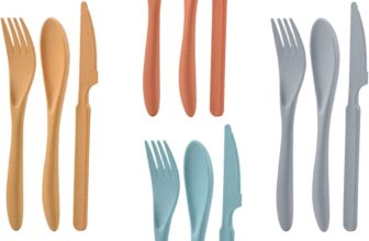 Zoyiancy Cutlery Set 12 Piece, Dinner Spoon Knife and Fork 4 Sets, Reusable Flatware Set for Party, Travel, Work Lunch, Picnic, Camping or Daily Use (2)