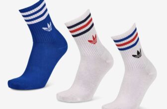 adidas Trefoil Mid Cut Crew 3 Pack Socks – Sizes 4.5 – 10 – w/Discount for Carers – Free Delivery for Members (Free Sign up)