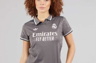 adidas Womens RMFC Real Madrid 24/25 Third Jersey Charcoal