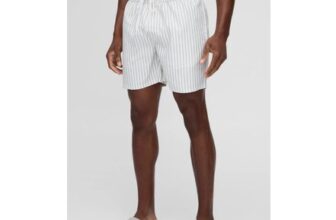 boohooMAN mid Length Stripe Swim Short