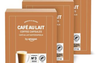 by Amazon Cafe au Lait Dolce Gusto compatible coffee capsules 48 pods (3 packs of 16)