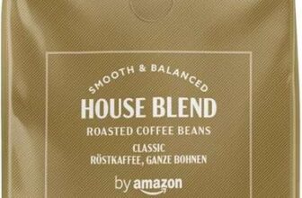 by Amazon House Blend Coffee Beans, Medium Roast, 4 x 1kg – Discount at Checkout – Prime Price – £38.78 with Max S&S