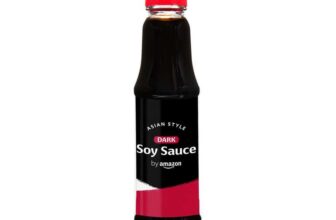 by Amazon Soy Sauce Dark,150ml, Asian-Style, Vegan (60p / 53p on S&S) (4 for £2.27 Prime Members)