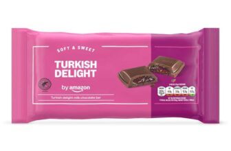 by Amazon Turkish Delight Milk Chocolate Bar 150g (£1.23 S&S)