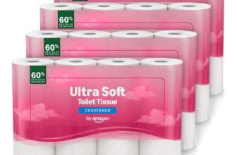 by Amazon Ultra Soft Toilet Tissue, 4-ply, 48 Rolls (£16.54 / £15.62 with S&S) Prime exclusive