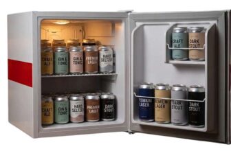 electriQ 48 Litre Drinks Fridge England Flag Design