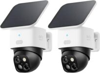 eufy Security Camera Outdoor Wireless, SoloCam S340 (2-cam), Dual Cameras, Solar Security Camera, Home Security Camera, 3K, 360 Surveillance, No Blind Spots, 2.4 GHz Wi-Fi, No Monthly Fee
