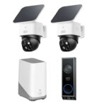 eufy SoloCam S340 (2 pack) Video Doorbell E340 HomeBase S380 – w/code